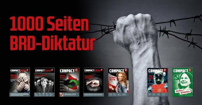 COMPACTMagazin's tweet image. Der Wahnsinn hat Methode! Das zeigt unser großes Paket „1.000 Seiten BRD-Diktatur“ (14,99 statt 79,75 Euro!). Die ultimative Abrechnung mit den Berliner Polit-Versagern. Ein echter Dauerbrenner – und aktueller denn je! 📚 Gibt's hier: tinyurl.com/yfhe64kh