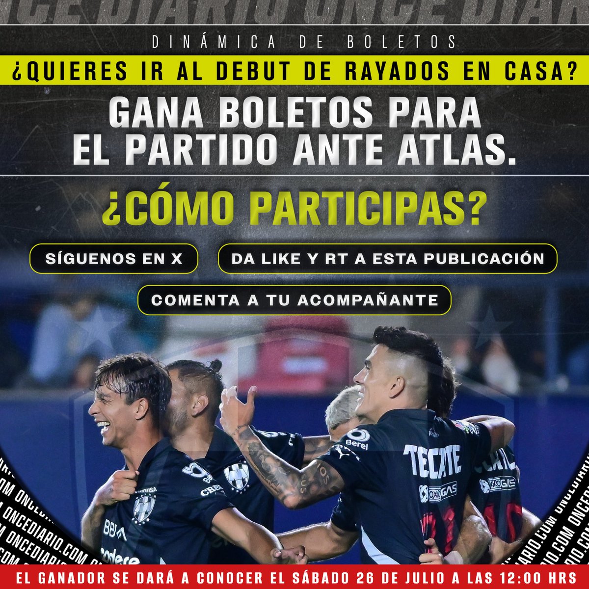 ¿𝗤𝗨𝗜𝗘𝗥𝗘𝗦 𝗜𝗥 𝗔𝗟 𝗗𝗘𝗕𝗨𝗧 𝗗𝗘 𝗥𝗔𝗬𝗔𝗗𝗢𝗦 𝗘𝗡 𝗖𝗔𝗦𝗔? 🤠

Participa en nuestra dinámica para ganar boletos y asistir al duelo del equipo albiazul vs. #Atlas.

📌 El ganador se dará a conocer el sábado 26 de julio a las 12:00 hrs.