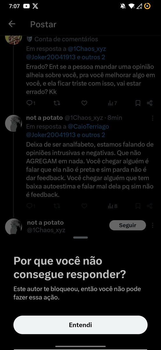 CaioTerriago's tweet image. Não dá pra conversar com militante que logo depois ele te bloqueia! KKKKKK