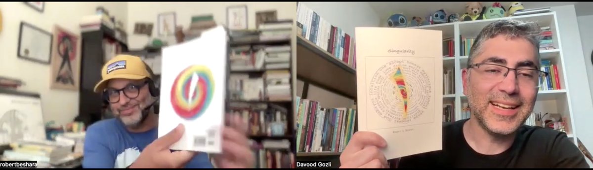 DGozli's tweet image. Just recorded a great new episode with the one and only Robert K. Beshara (@decolonialpsych). This is us both holding up his beautiful poetry collection, Singularity.
Check out Robert's wide-ranging, multidisciplinary work: amazon.com/author/robertb…