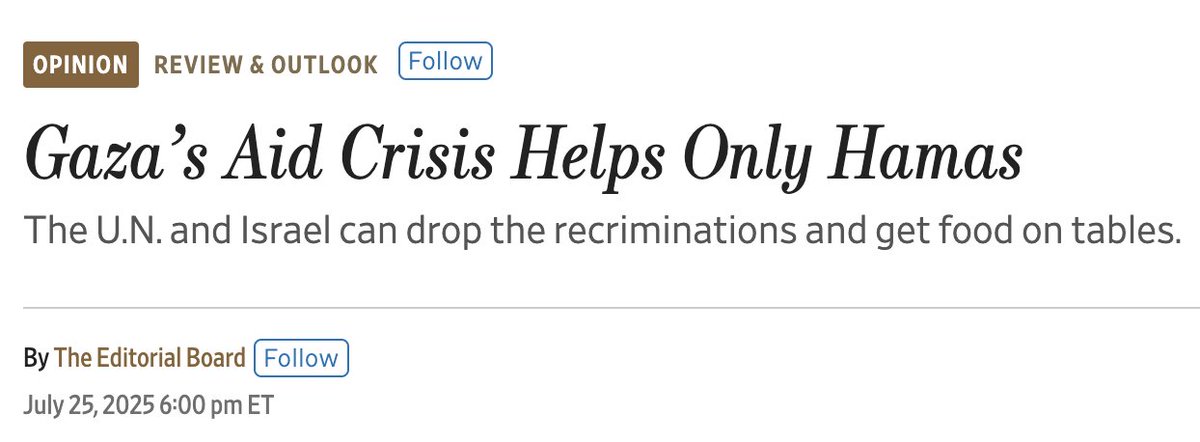 While Prime Minister Benjamin Netanyahu and senior Minister Ron Dermer appreciate the urgency, a U.S. official says, “the dips—s around them are oblivious and don’t care.”

Lots more below from U.S. officials on the U.N., Israel and the new GHF aid mechanism.

WSJ editorial: