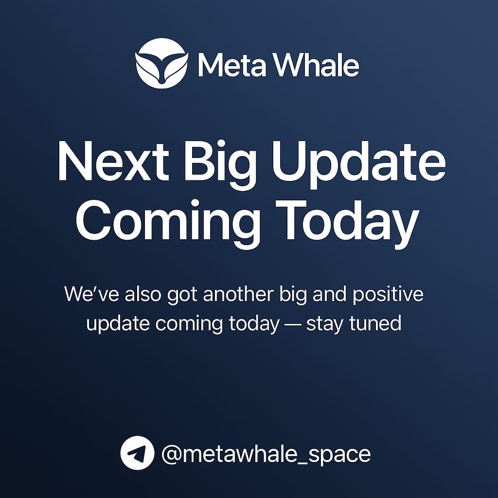 Meta Whale — Purpose. Power. Prosperity.

A movement for visionaries and builders, not dreamers chasing hype.
What is Meta Whale?

•A platform to break limits and build generational wealth.
•A mission for middle-class dreamers to rise and inspire.
•A path to freedom through