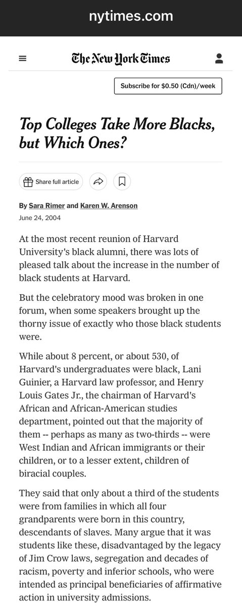 _Re_UPS's tweet image. Top Colleges Take More Blacks, but Which Ones?

….Harvard law professor, and Henry Louis Gates Jr., the chairman of Harvard&apos;s African and African-American studies department, pointed out that the majority of them -- perhaps as many as two-thirds -- were West Indian and African…