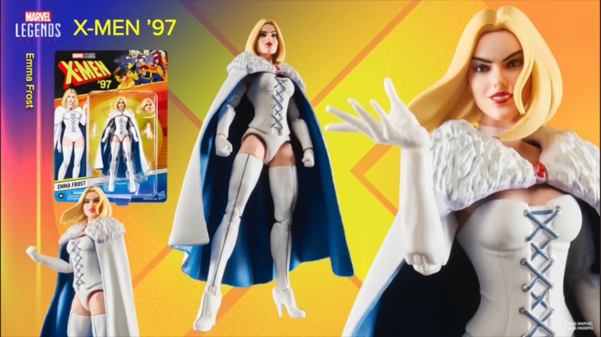 EmmaFrostNews's tweet image. 💎 | A ETERNA RAINHA!
Durante a #SDCC2025, a Hasbro revelou uma nova figura de ação de Emma Frost, inspirada na adaptação de "X-Men '97". Como vocês já devem saber, ela faz parte da linha Marvel Legends. Ficou linda, né? Vou sortear um seguidor para nos presentear!