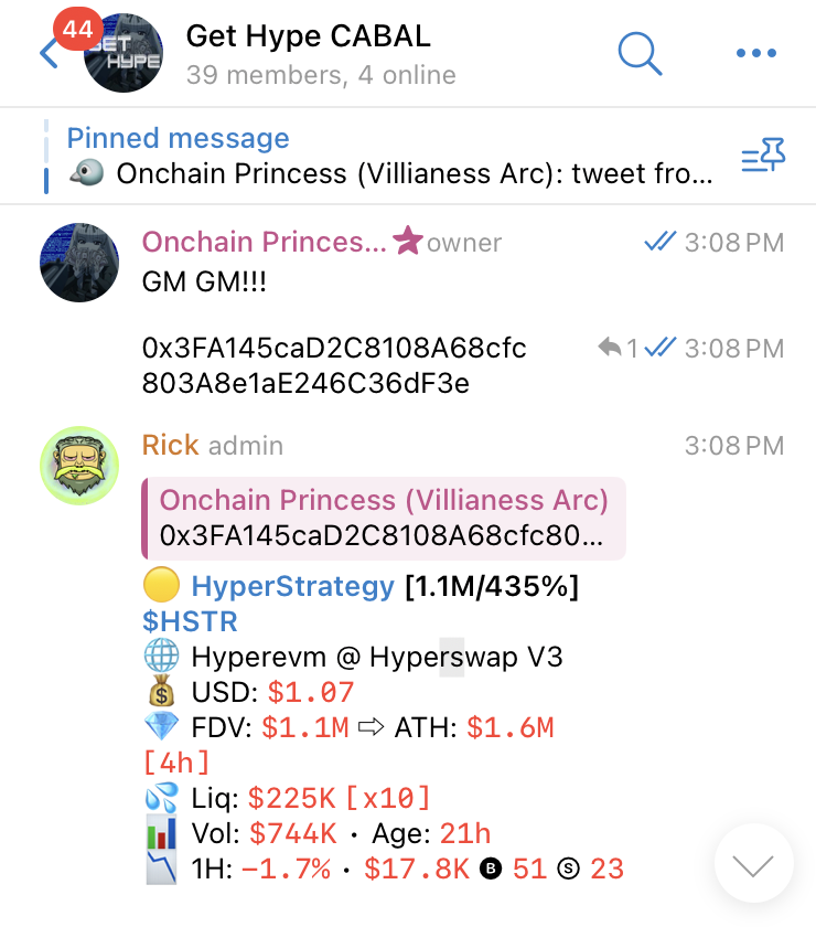 mememaxxi's tweet image. Get Hype Cabal is starting to COOK
Just sent this call on July 22nd, HyperStrategy presale will be selling for $150k FDV. I knew it had some good people backing it so I had to call since 150k is super low for a VC backed project
$HSTR just launched yesterday and ran to 1.6m.…