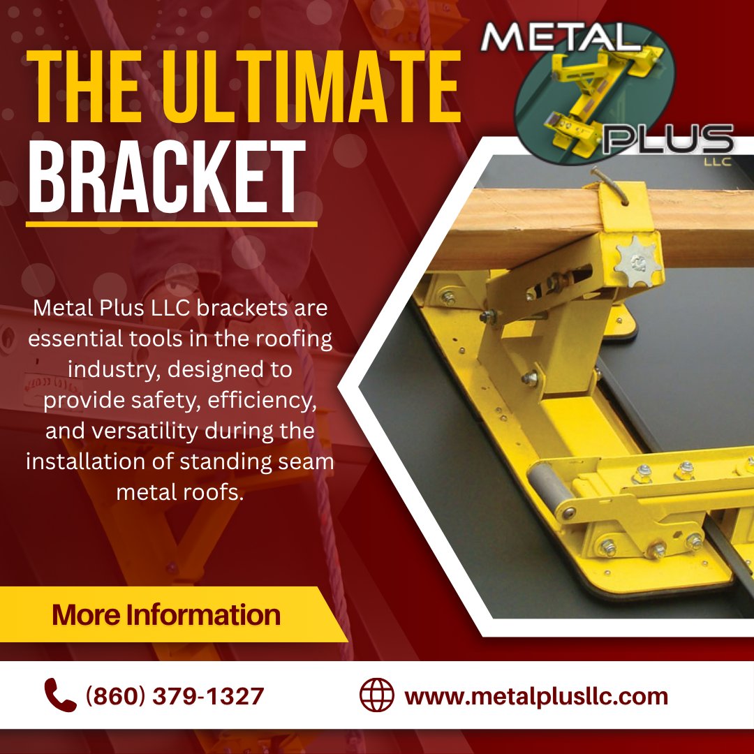 MetalPlusLLC's tweet image. These brackets are especially effective for both mechanical standing seam and snap lock standing seam roofs, ensuring high-quality installations and maintenance of various metal roofing systems. For more information visit us on the web at metalplusllc.com
