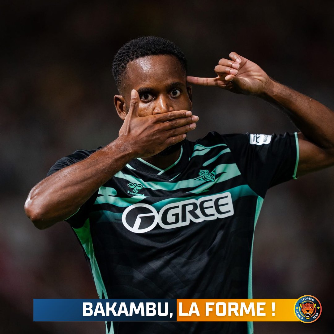 🇪🇸 [𝑬𝒔𝒑𝒂𝒈𝒏𝒆] Bakambu, la forme ! 💪🏾 

Entré en jeu lors du match amical remporté (3️⃣-4️⃣) par le Betis ce vendredi, Cédric Bakambu s’est offert un doublé et permis aux siens de l’emporter. Bakagoal est lancé dans sa pré-saison ! 

#RDC | #Congo | #LeopardLeaderFoot