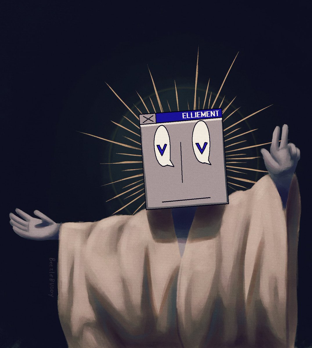 A lot of effort into an ELLIEMENT shitpost drawing 

#oc