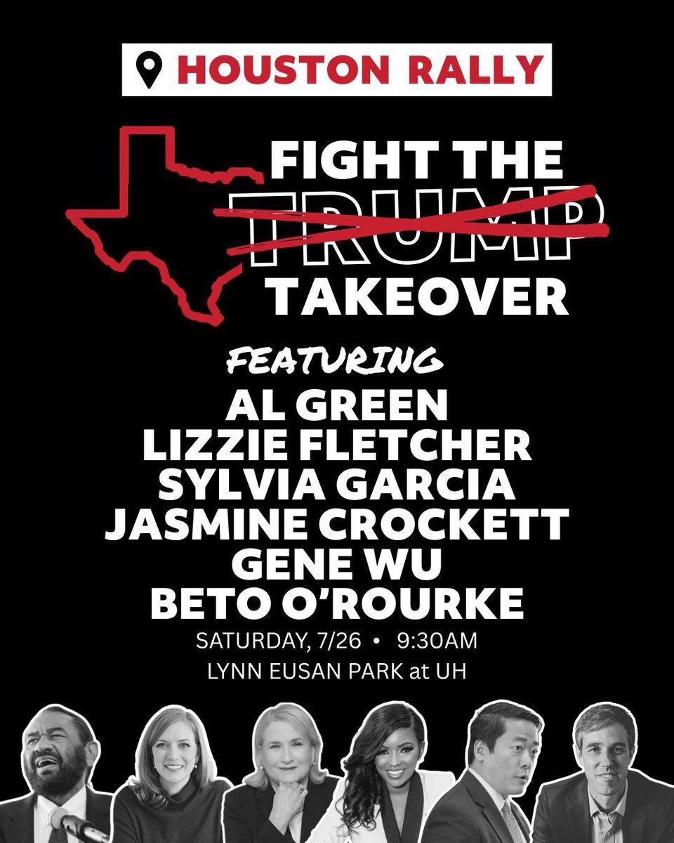 TX_Progressives's tweet image. Houston stand up! Saturday, July 26, rally at 9:30am, public hearing at 11am. Are we going to let the Trump Regime disenfranchise voters based on race? Or are we going to fight back?
#txlege