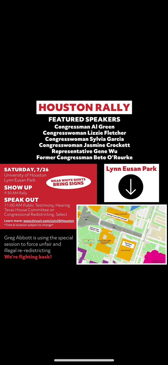 TX_Progressives's tweet image. Houston stand up! Saturday, July 26, rally at 9:30am, public hearing at 11am. Are we going to let the Trump Regime disenfranchise voters based on race? Or are we going to fight back?
#txlege