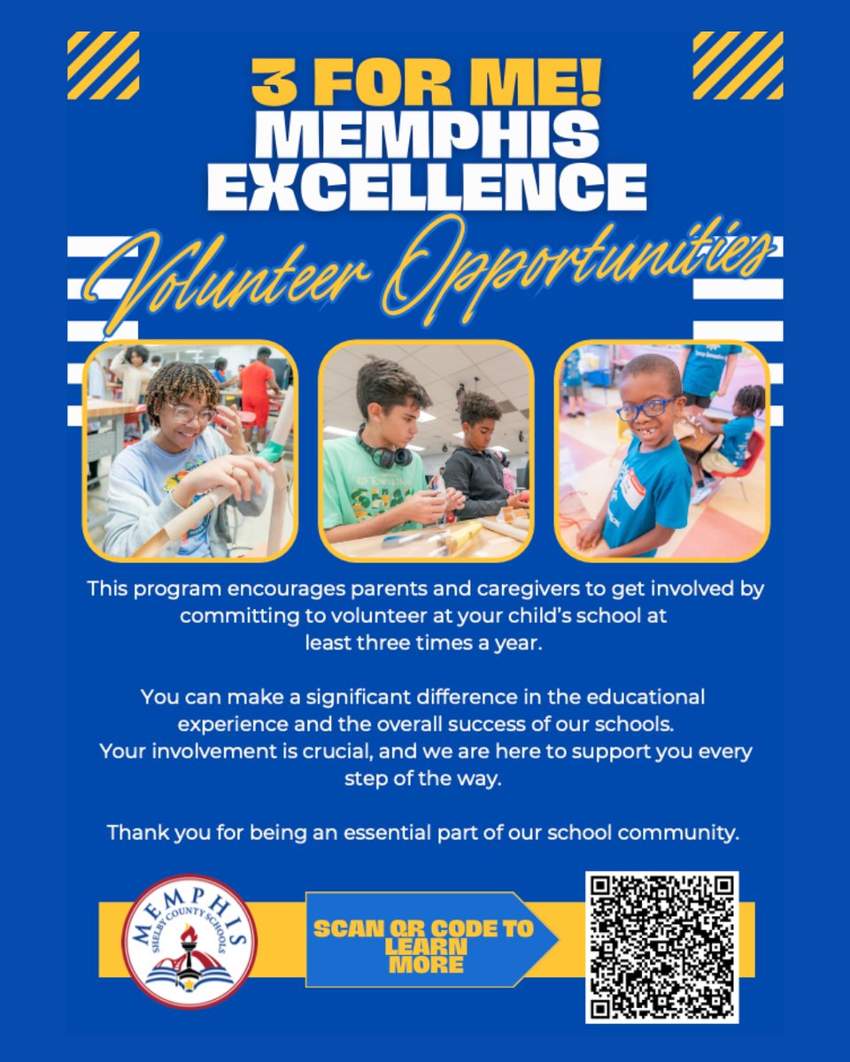 MSCSK12's tweet image. Parents and caregivers, get involved with our 3 for ME program! Volunteer at least 3 times a year at your child&apos;s school to make a BIG impact and support student success.

Plus, you have the chance to win fun prizes! Let’s make this school year unforgettable! 

To volunteer,…