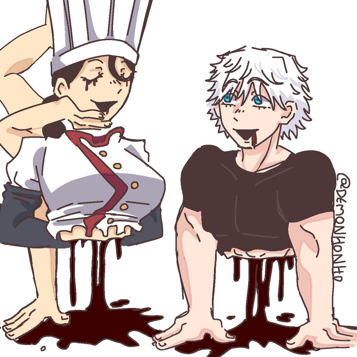 Demonhonho's tweet image. What are they talking about? #fallingdevil #satorugojo #gojo