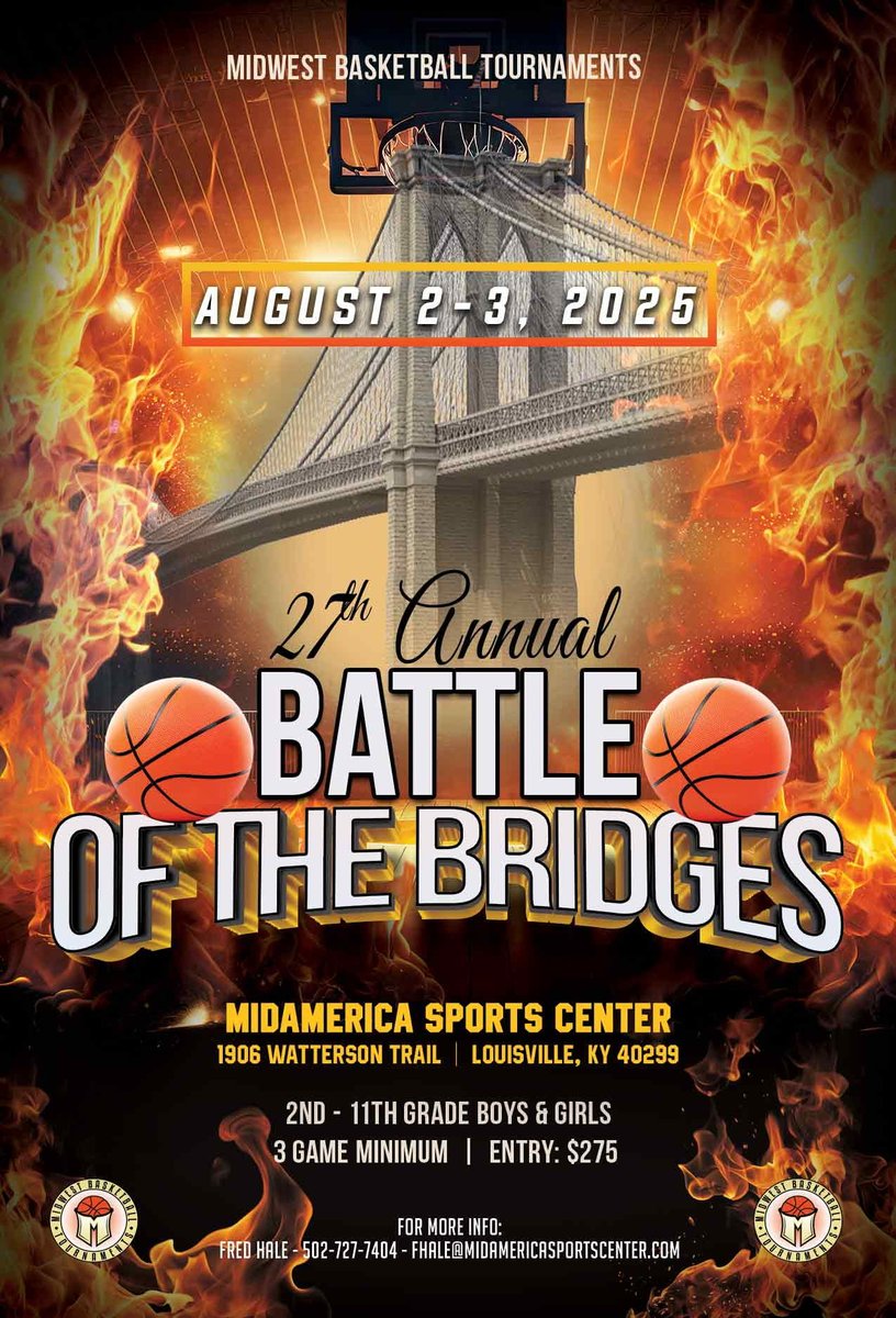 teamhoopsdotcom's tweet photo. Ladies & Gentlemen, Boys & Girls,   
& Children of all Ages, over 2,000 players at our event & we are full, you can still enter but you will be on a waiting list, go ahead & enter & you may get lucky, good luck to everyone in the tournament & the All-Star Game KY vs IN 
"IT'S SHOWTIME BABY!" 
Battle 2025 Hotline
502-819-HOOP(4667)
https://t.co/a1QxHOZ61U
@joshcookNT @brittdelbarba @FocusProgoggles @KendrickHaskins @KevinHarris_IU @TomLaneWDRB @riseupsports1 @Zaxbys @sports_cj @ADChernoff @BenPeineWeather @RealDYates @MorganMcGarvey @LouisvilleMayor @Pharveytv @KORTPT @report_kentucky @PennStationSubs @mwtimbs @vincewolfram15 #BattleBridges