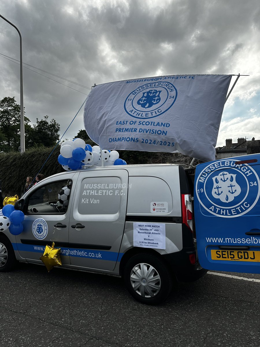 MusselburghAth's tweet image. Big thanks to everyone who gave us a cheer and a wave at tonight’s @MussFestival parade! 

See you all tomorrow at Olivebank! 

#MonTheBurgh 💙