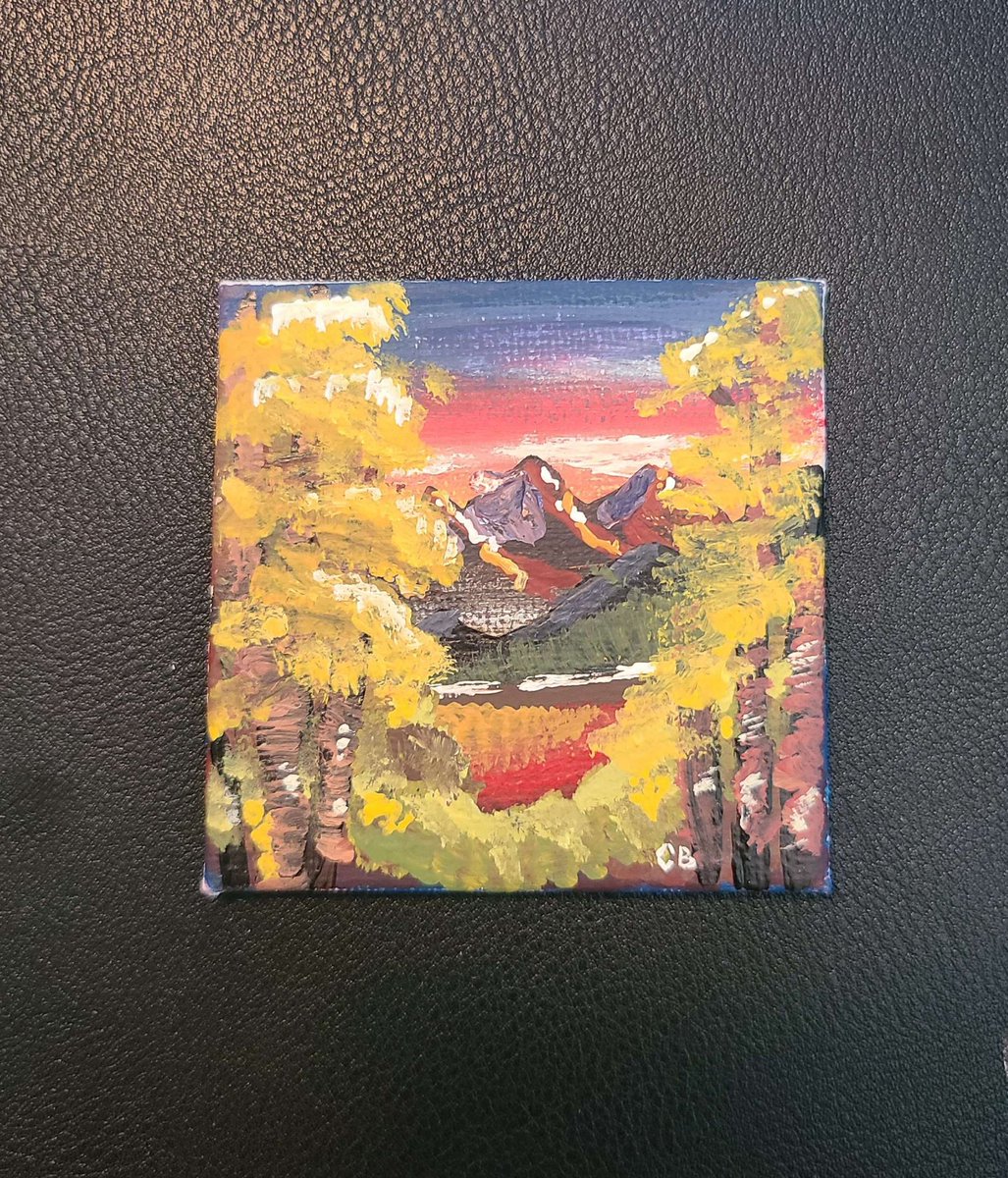 lumynae's tweet image. guys, look at the cute mini paintings we did with @Courtsnort321 (right) for our 6 month anniversary :] (we followed a Bob Ross tutorial)