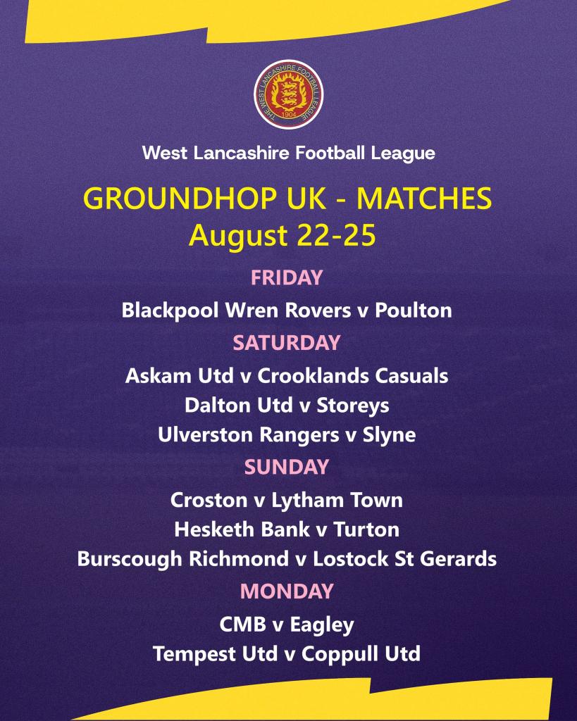 UCLHop2025's tweet image. Just a word on the @westlancsleague hop for a moment. 

We have opened pre-bookings for this hop! We are already almost full, if you would like to attend this highly anticipated event please get your prebookings in ASAP!

To prebook please email Chris at groundhopuk@gmail.com.