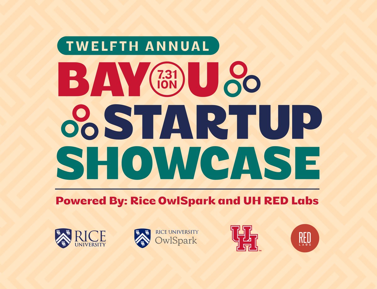 ricealumni's tweet image. Alumni, show your support for the next wave of Houston innovation at the Twelfth Annual Bayou Startup Showcase at the Ion, featuring ventures from Rice University's OwlSpark and University of Houston's RED Labs Class 13. bit.ly/3TYh0Z2