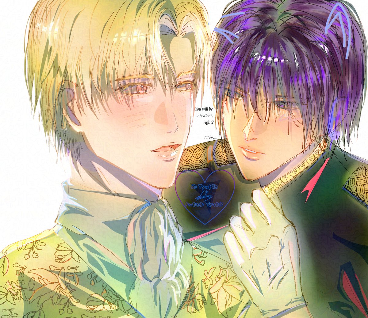 Tyut1k's tweet image. #키시유더 #터닝 #Turning 
To hell with Ibis and its lags. I just finished rendering Kishiars hair when the app crashed🥹 ok Im too lazy to render it so it will stay like this (_ _) At least I was able to finish drawing Yuders hair

Drawn based on fanfic: archiveofourown.org/works/65378239
