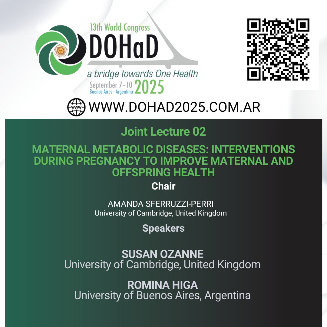 DOHaD2025 (@dohad2025) on Twitter photo Joint Lecture 2.- Maternal metabolic diseases: interventions during pregnancy to improve maternal and offspring health
<a href="/DOHaD2025/">DOHaD2025</a> <a href="/DOHaD_Society/">International DOHaD Society</a>
<a href="/DOHaDChile/">DOHaDChile</a> <a href="/EuropeanDOHaD/">European DOHaD Society</a> <a href="/Dohadcanada/">DOHaD CANADA</a> <a href="/USDOHaD/">US DOHaD</a> <a href="/BrasilDohad/">DOHaD Brasil</a> <a href="/DOHaD_AR/">DOHaD Argentina</a> Joint Lecture 2.- Maternal metabolic diseases: interventions during pregnancy to improve maternal and offspring health
<a href="/DOHaD2025/">DOHaD2025</a> <a href="/DOHaD_Society/">International DOHaD Society</a>
<a href="/DOHaDChile/">DOHaDChile</a> <a href="/EuropeanDOHaD/">European DOHaD Society</a> <a href="/Dohadcanada/">DOHaD CANADA</a> <a href="/USDOHaD/">US DOHaD</a> <a href="/BrasilDohad/">DOHaD Brasil</a> <a href="/DOHaD_AR/">DOHaD Argentina</a>