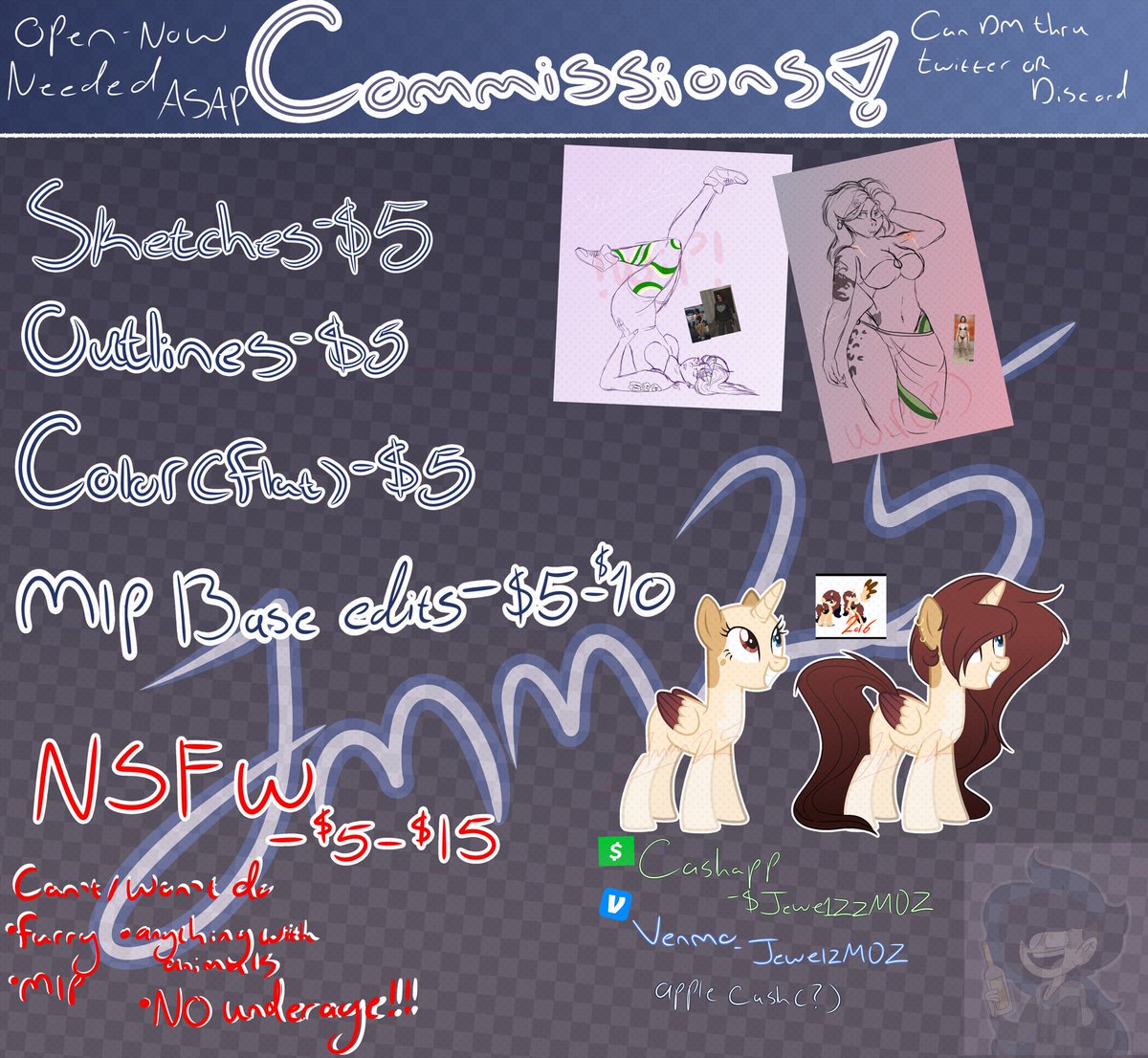 ZzJewe1's tweet image. HATE to be that typa person BUT I’m currently having coms open (hopefully) bc my epilepsy meds are dangerously low and my doctor Cant get me in til the END of August ☹️ I didn’t wanna make the prices too too high incase.
🧵-
