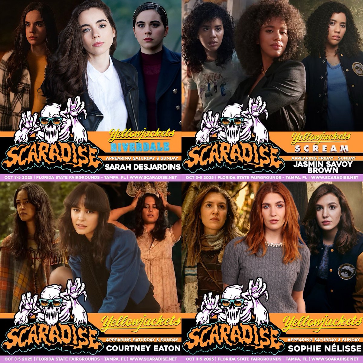 ScaradiseFl's tweet image. More to come but here’s our current Yellowjackets cast announcements: