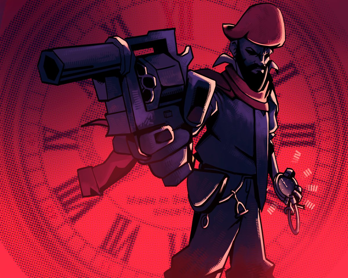 HellClockGame's tweet image. We've got our first piece of Hell Clock Fanart! 🎨🔥
Credit: @SamuelReisArt | #FanartFriday | #IndieGame