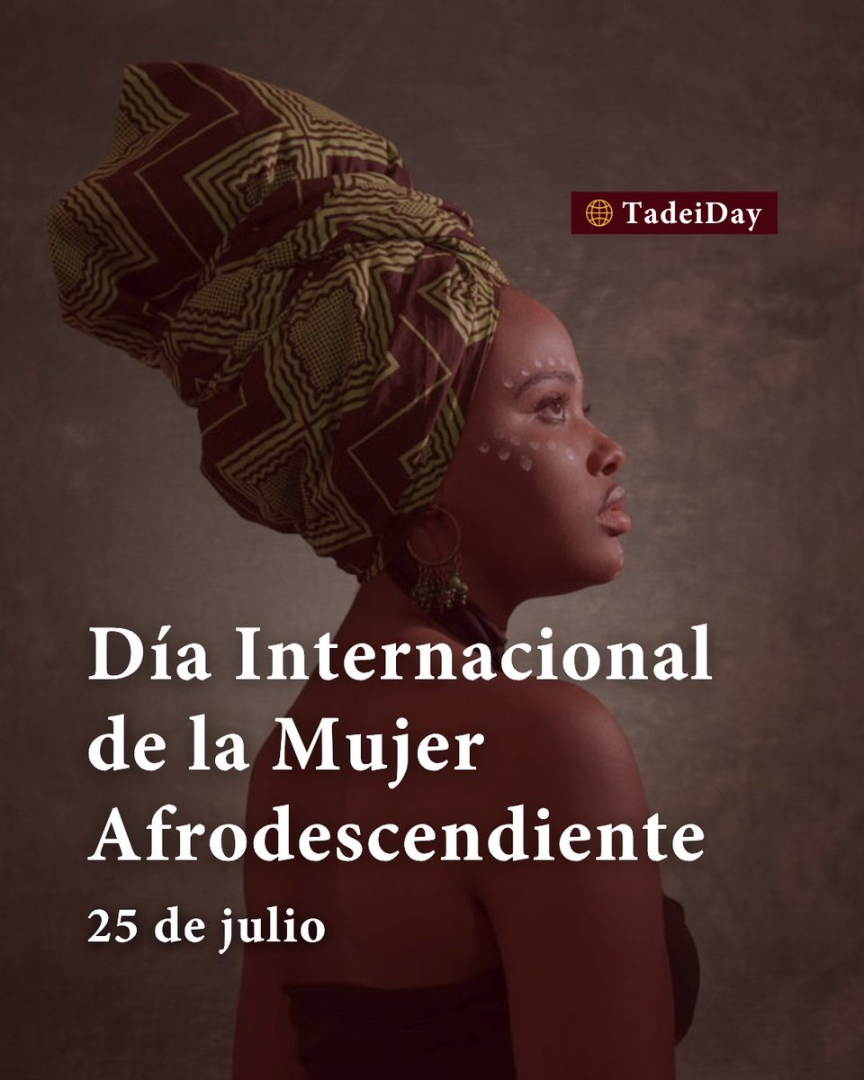 tadei_unmsm's tweet photo. #TADEIDay | Día Internacional de la Mujer Afrodescendiente ✊🏾🌍
#25DeJulio #DíaDeLaMujerAfrodescendiente #TADEI #JusticiaRacial #Interseccionalidad #DerechosHumanos https://t.co/bSw42MPITU