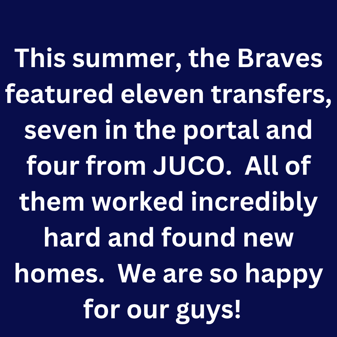 SoCoBraves's tweet image. We had an outstanding group of transfers this summer and we can't wait to see them succeed at their new schools! Now, learn more about them in the thread below! 馃У