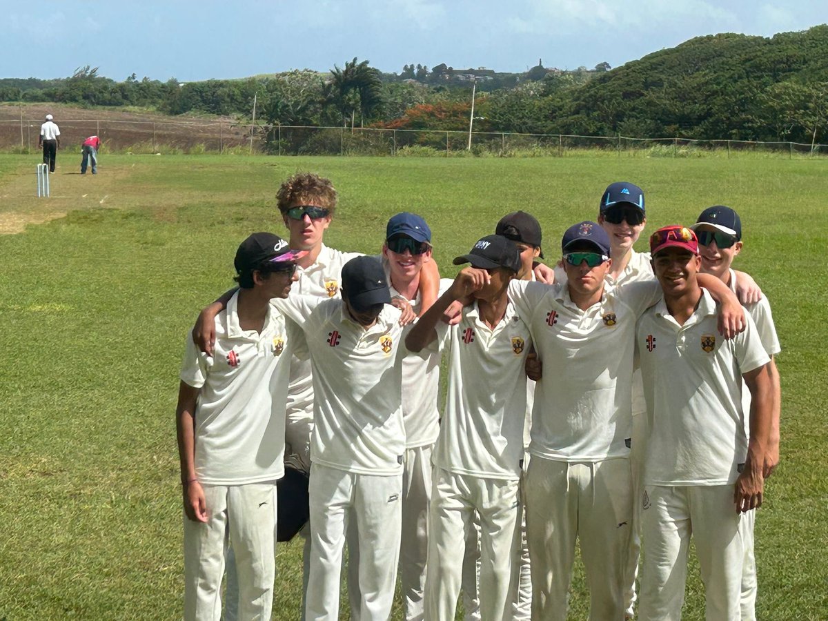 DAOSPEDept's tweet image. The boys cricket team played today at the Grantley Adams School. Well done to the boys as they won their first game by 60 runs! A shoutout to Stan who scored 54 runs!🏏💪