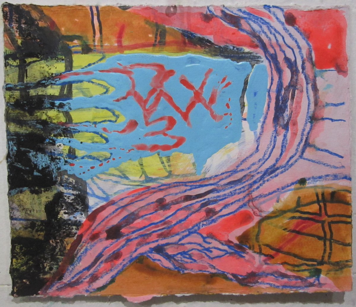 hobothumb's tweet image. an untended forest...&...backwards acrylic mixed media on paper & board