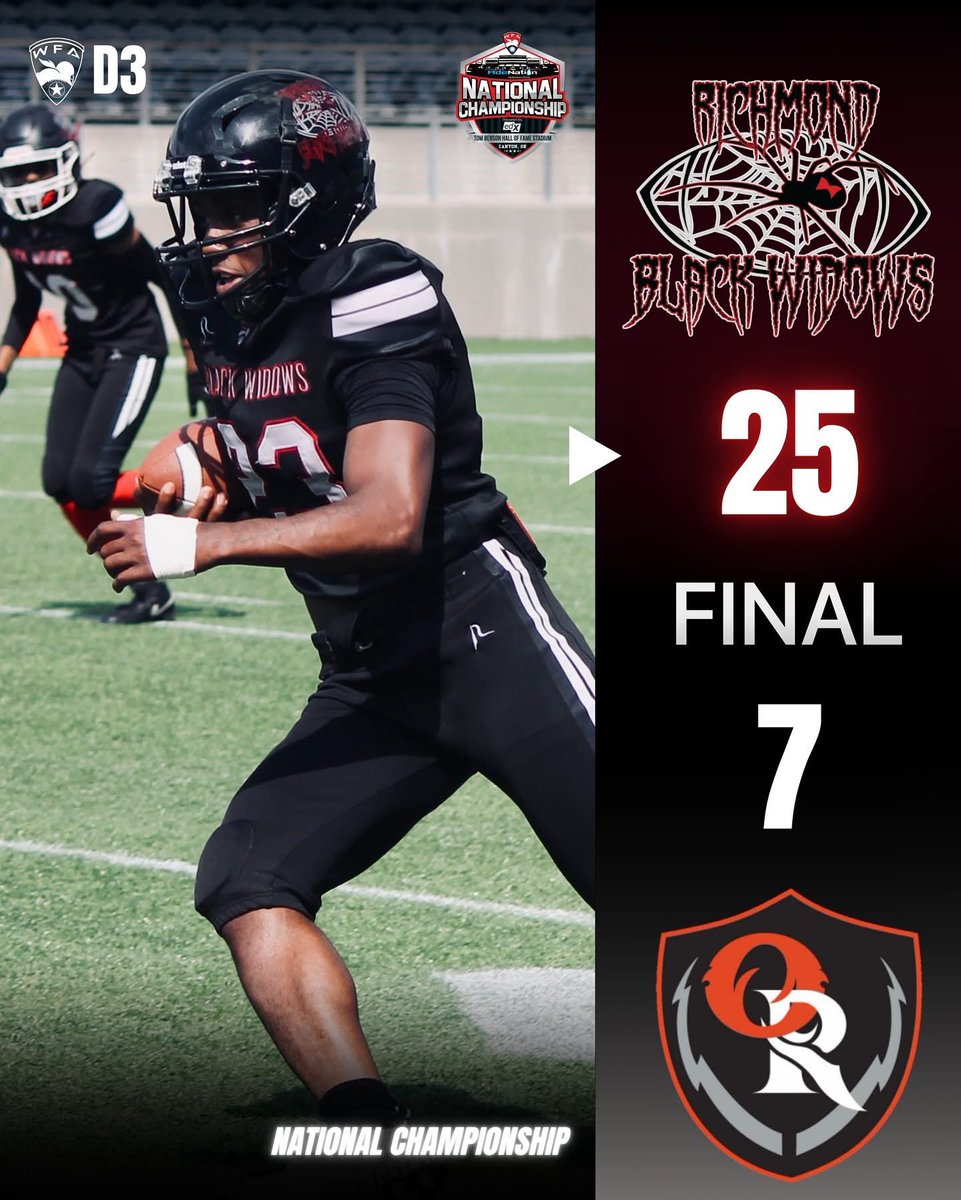 Oklahoma Local Sports Network (@oklahomalocalsn) on Twitter photo ๐ The Oklahoma Rage fall to the Richmond Black Widows, 25โ7, in the <a href="/WFAfootball/">Women's Pro Football</a> Division 3 National Championship. ๐
A strong 8โ1 season comes to a close. Plenty to be proud of and plenty to build on for next year. ๐ The Oklahoma Rage fall to the Richmond Black Widows, 25โ7, in the <a href="/WFAfootball/">Women's Pro Football</a> Division 3 National Championship. ๐
A strong 8โ1 season comes to a close. Plenty to be proud of and plenty to build on for next year.