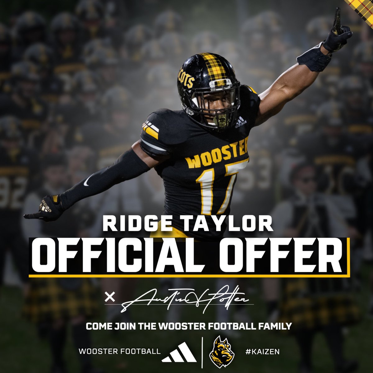 ridgetaylorfb's tweet image. Blessed to receive an offer from @WoosterFootball! Thank you to @CoachTomblinCOW and @CoachHolter for evaluating me and walking me through the process.
I love the plan Wooster has for me as a player and I look forward to a game day visit!
@CoachKJarrett @Coach_GroveZ…