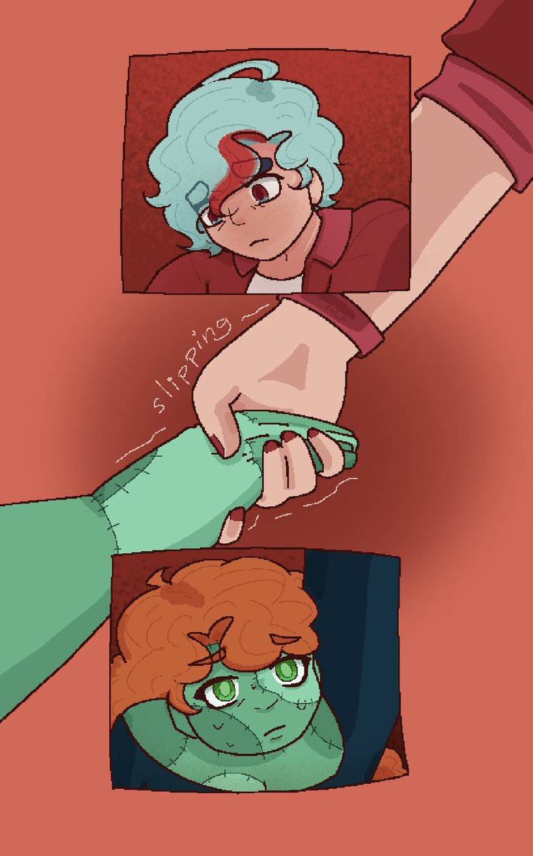 salup__'s tweet image. you hold on until you can't hold on anymore. #zombiecleofanart #smajorfanart #doublelifesmp