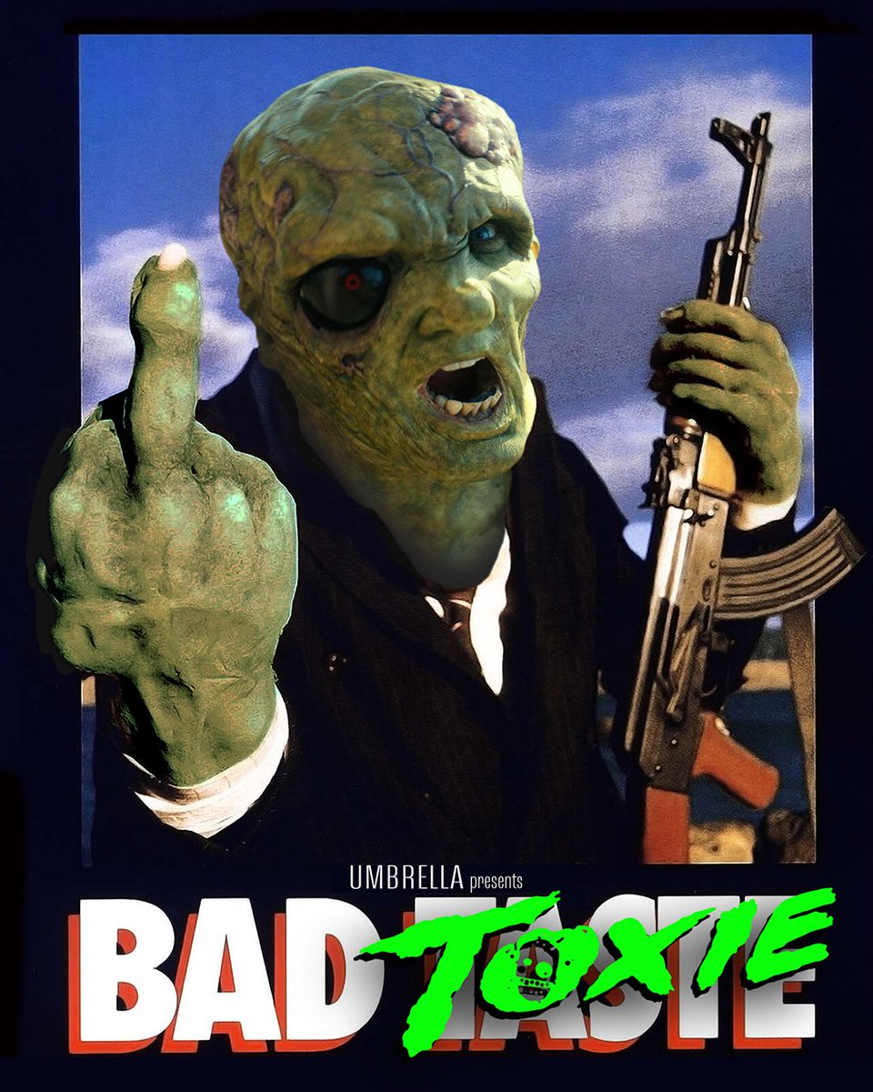 UmbrellaEnt's tweet image. We couldn’t resist mashing The Toxic Avenger with the iconic Bad Taste poster to create Bad Toxie!
Show the f*ck up this August 🖕