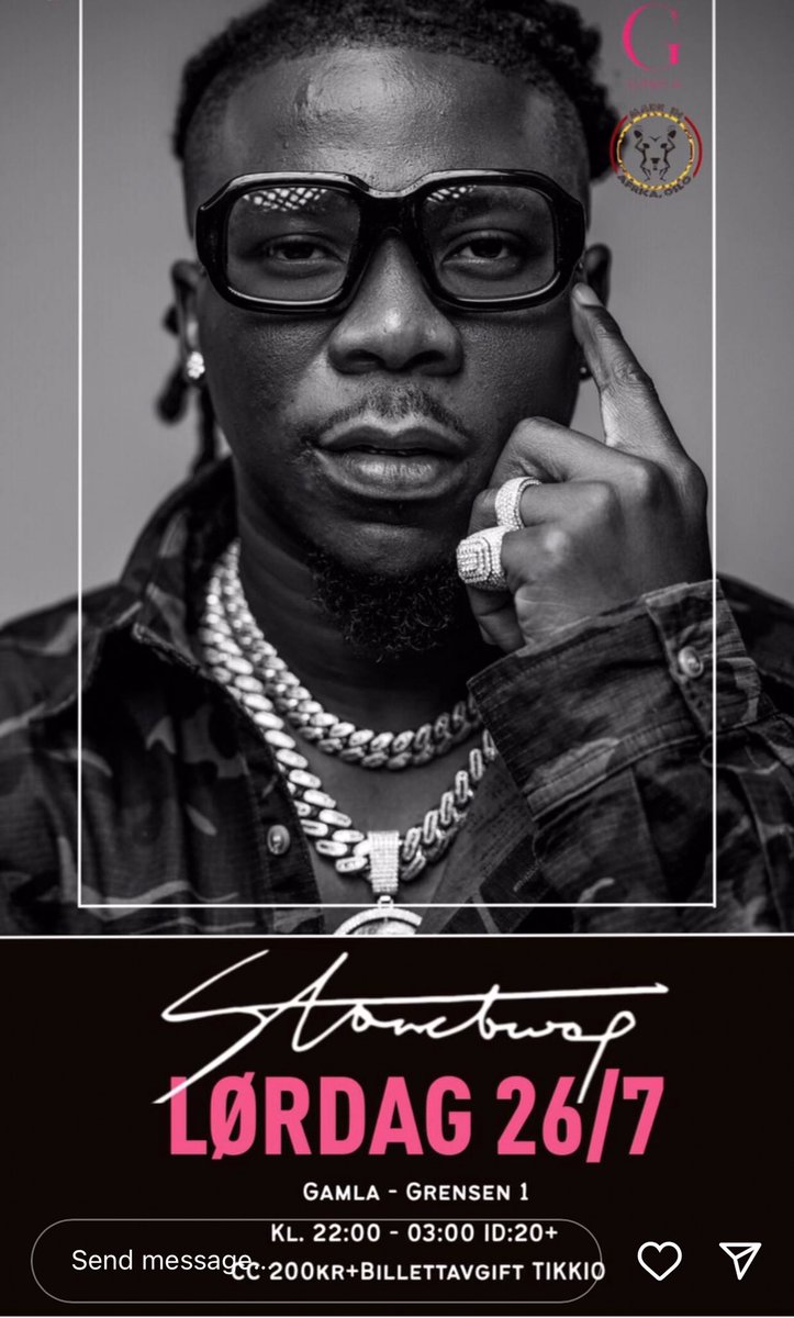 jaymanney72's tweet image. Bhim Nation President (Stonebwoy) @stonebwoy is representing live on this Saturday inside “GAMLA - GRENSEN 1” Norway! 🇳🇴 kindly catch him live performing on stage . it’s gonna be crazy 🔥 don’t be left out! pulled up in numbers to have fun with THE OVERLORD .🔥❤️