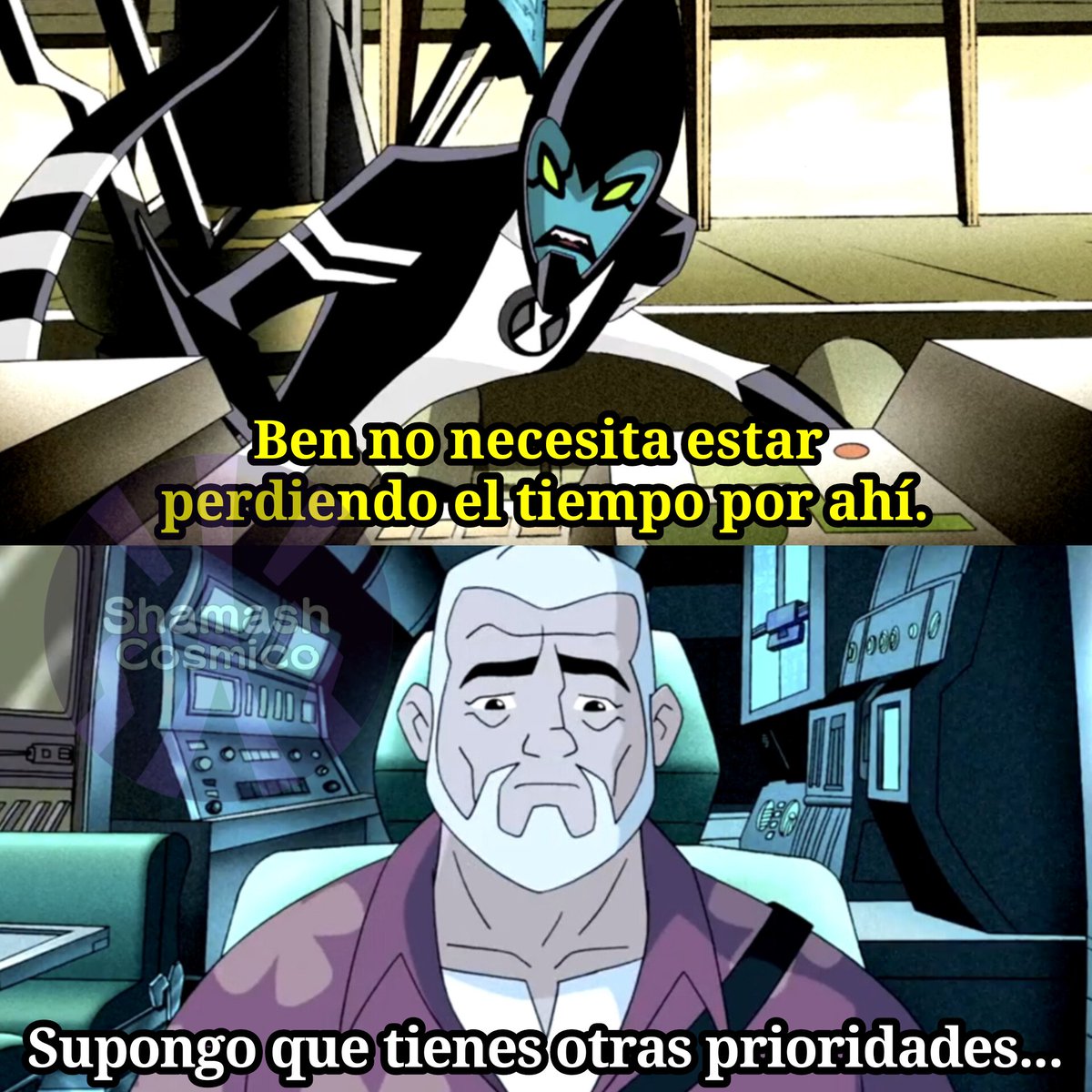 ShamashYT's tweet image. Para Ben 10 del futuro, ser un héroe era la maxima prioridad en su vida y desperdiciarlo con su familia no valía la pena.
Serie- Ben 10 OS.