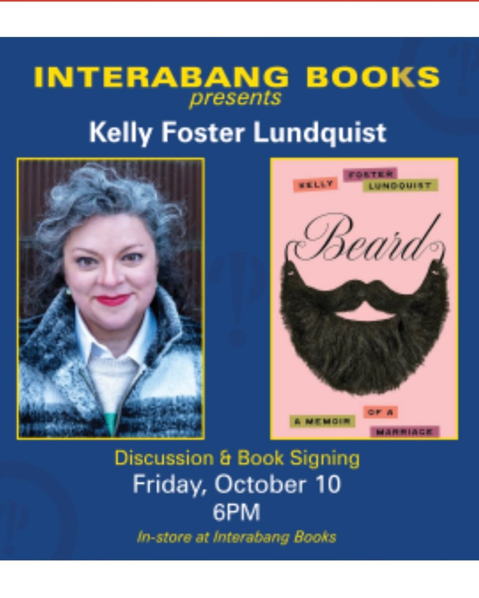 JDIsip1's tweet image. FYI friends -
I'm chatting with Kelly Foster Lundquist to launch her memoir BEARD (you can pre-order a copy here: eerdmans.com/9780802884732/… ).
Save the Date: Friday, October 10th at 6 PM 📅
Location: Interabang Books (in Downtown Dallas)
Interabang Page: interabangbooks.com/about/our-store