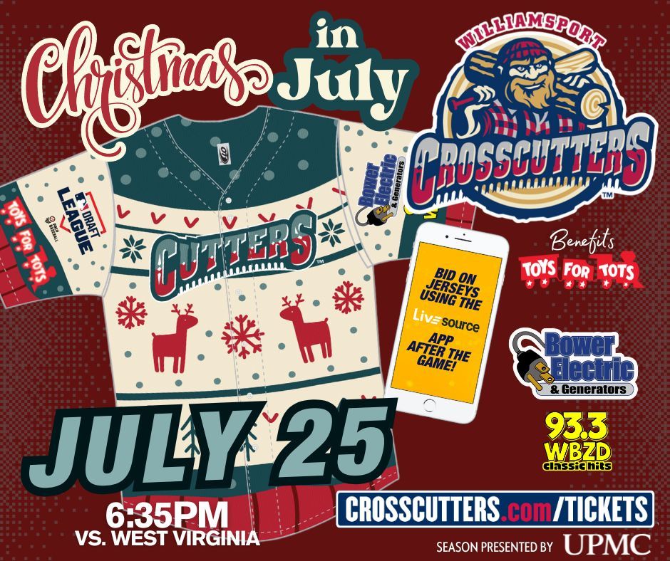 crosscutters's tweet image. It's the most wonderful time of the year🎶 We're celebrating Christmas in July here at Journey Bank Ballpark - and you can bid on these ugly Christmas sweater themed jerseys, with proceeds benefitting Toys for Tots! Download the LiveSource app to bid now!