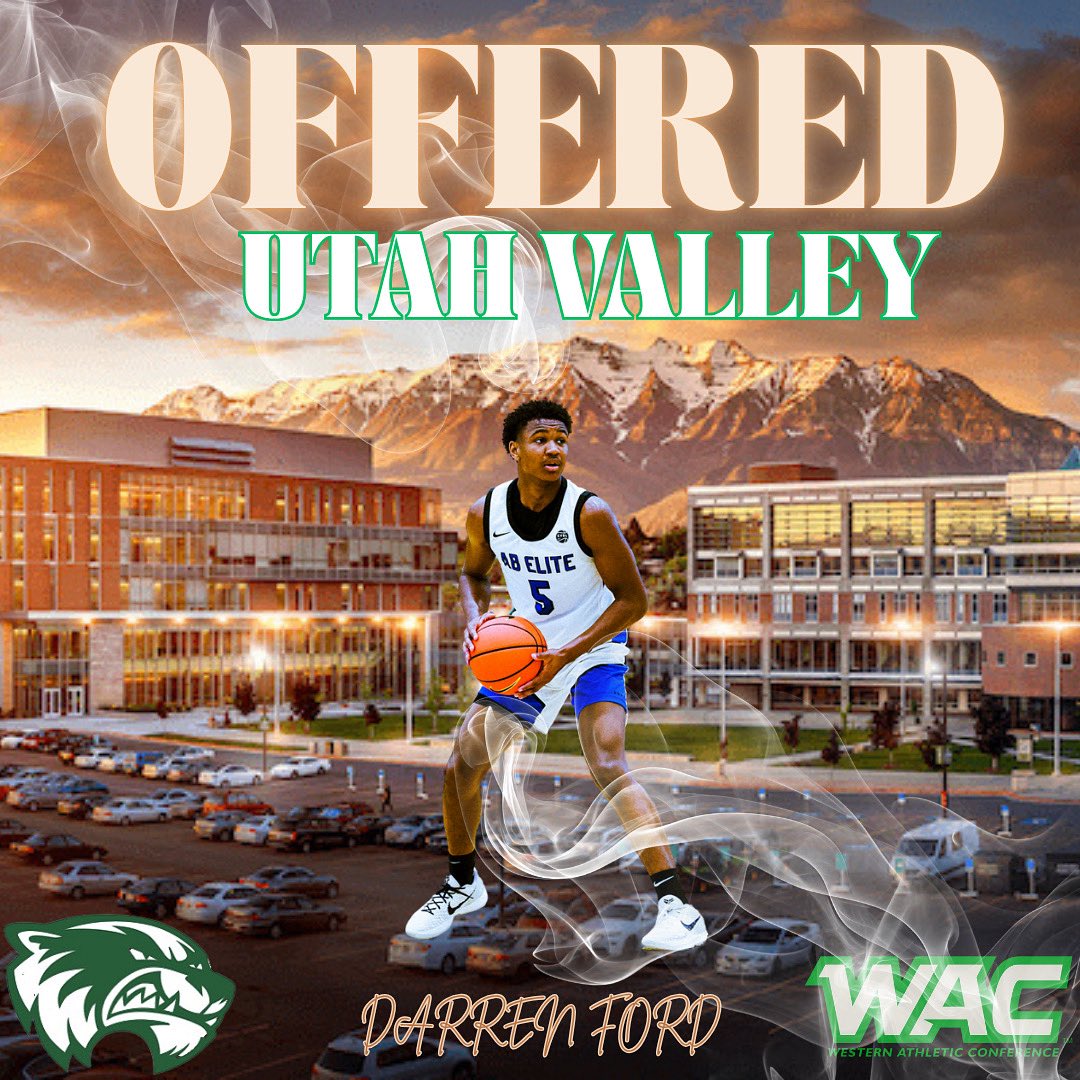 darrenford2028's tweet image. I am honored the receive my 8th offer with Utah Valley University. Thank you Coach Phillips and the Utah Valley Staff for seeing potential in me. I will continue to grow into the player that with exceed your expectations. @UVUmbb @CoachScottP
#offer #uvu #2028