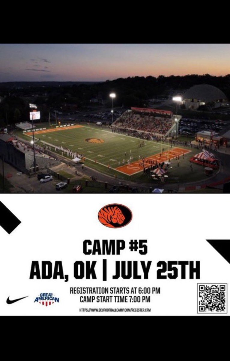 codycarpenter08's tweet image. I will be attending East Central University camp today!!
@Wade_Boyles @Lane_Martin4
@CoachJoeFoster