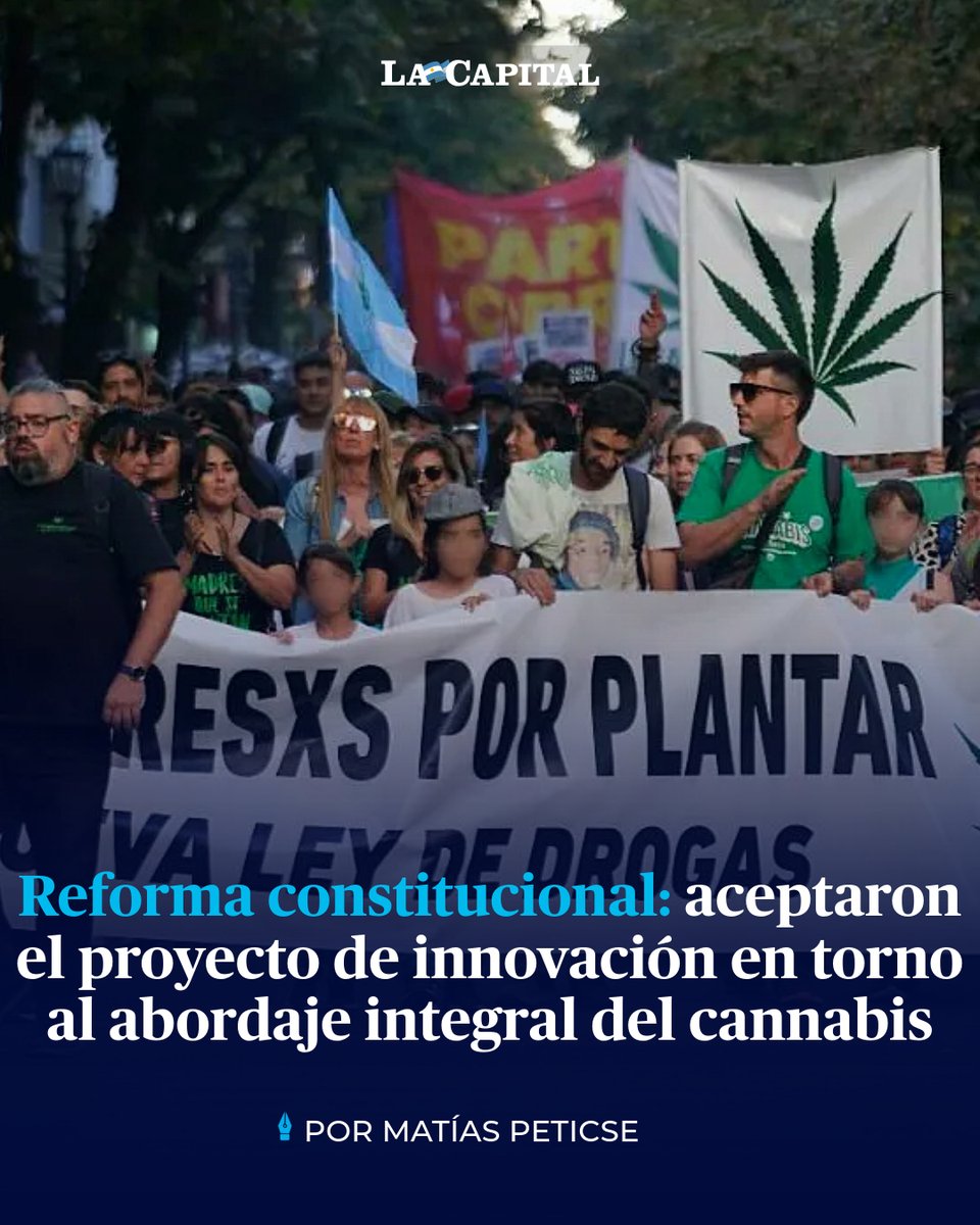 lacapital's tweet image. ✅ La Asamblea Cannábica de Rosario confirmó este viernes que la Convención Constituyente aceptó tratar el proyecto propuesto respecto a una serie de reivindicaciones que las organizaciones vienen reclamando desde hace décadas.
🌱 Entre ellas, figuran el cese de persecución…