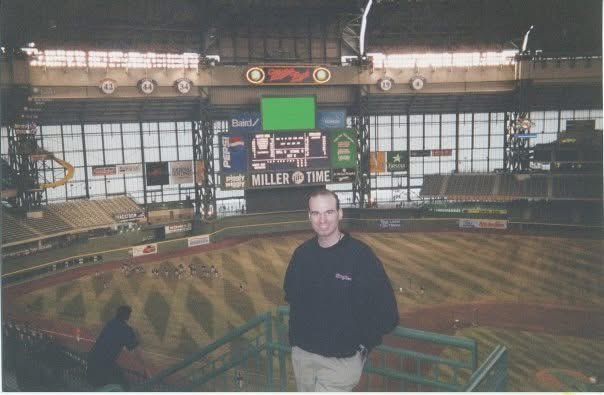 DougRussell's tweet image. As we celebrate the 25th Anniversary of American Family Field, here’s a coupe of “First Ever Game” memories. Seems like yesterday and also a lifetime ago.