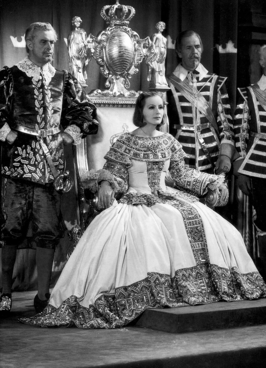 vintageminii's tweet image. details of greta garbo‘s two-piece period gown in queen christina (1933) designed by adrian