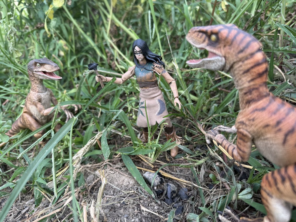 JurassicAust's tweet image. Nanmu’s latest Velociraptors arrived on my doorstep today and man they were totally worth the wait! Paired them up with my new Naru figure I recently had commissioned for an impromptu shoot! #JurassicPark #JurassicWorld #Prey #Predator