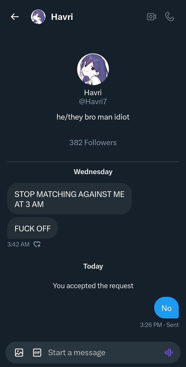 Only the most normal dms for me thank you