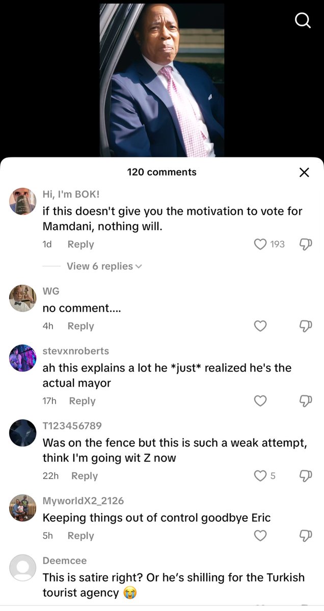 Meanwhile on TikTok, 437 likes and getting cooked in the comments.