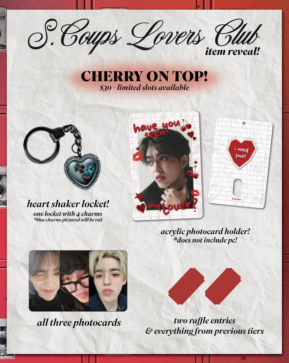 brbrookie's tweet photo. s.coups lovers club tier and raffle reveal!

link to purchase tiers is in bio! additional raffle entries can be purchased in person during the event!

 📅 Saturday August 9, 2025
🕗 12pm - 4pm
📍 Hana House
 345 Adams St
Brooklyn, NY 11201 https://t.co/T1kao4NZqo