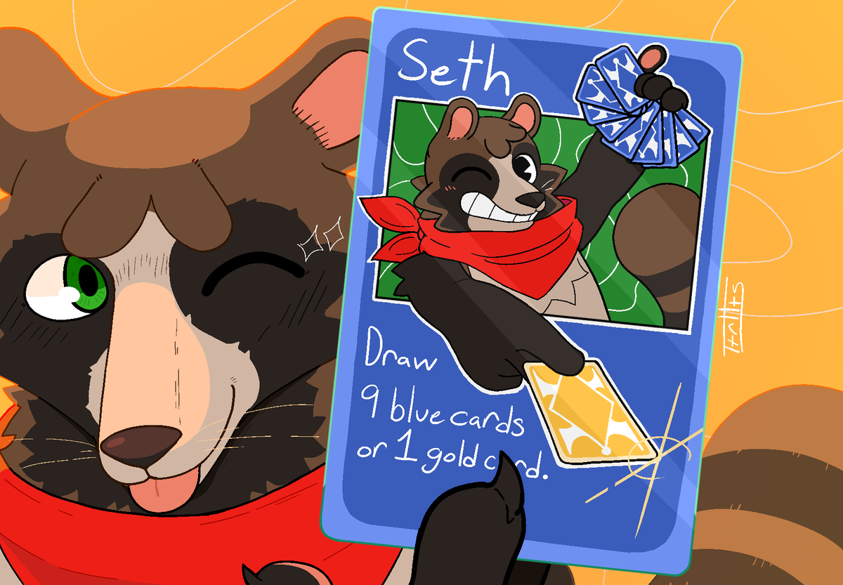 taterhoots's tweet image. ARTFIGHT Revenge 3!!
@KaosMass 's lovely tanuki, Seth!