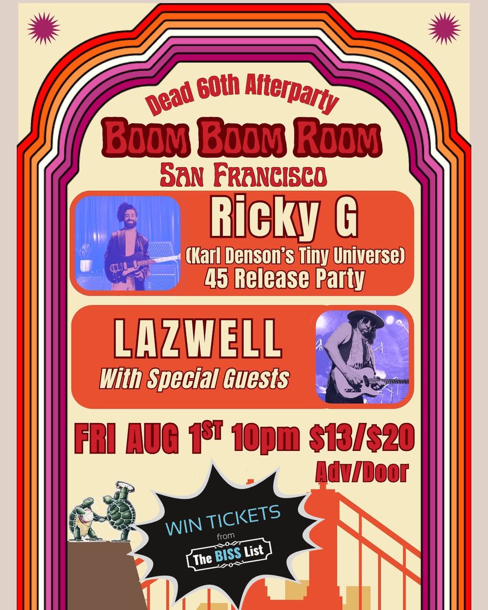 An electric evening featuring original music from Ricky G and organist Kevin Lum + music of the Meters, funky homages to the Grateful Dead, and much more! LAZWELL opens the night and then joins Ricky G. Enter to #WIN tickets at bisslist.com/biss_event/ric….