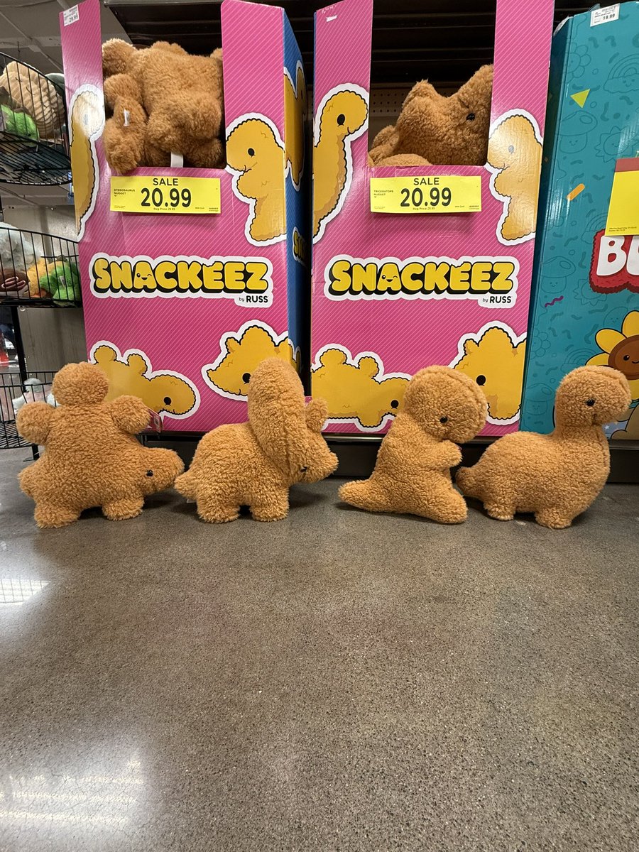 MultiversMingle's tweet image. Found these Dino nugget plushy’s on sale.. yeah I’m a sucker for unique plushy’s. What’s your best plushy?